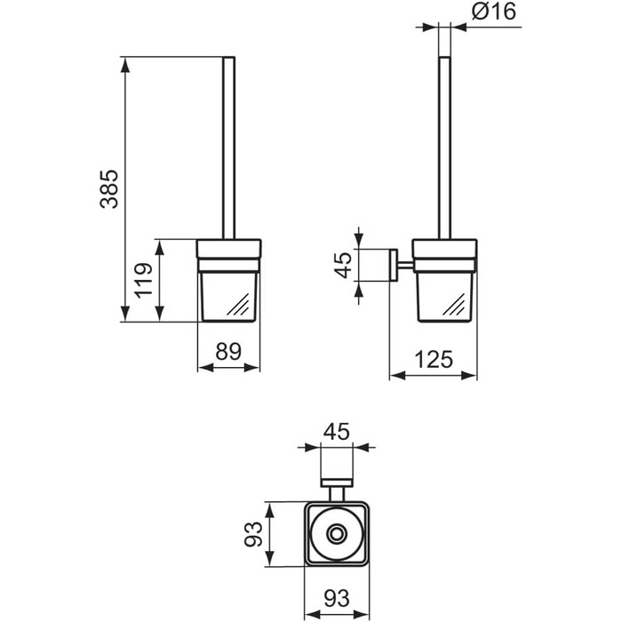 Набір щіток для унітазу Ideal Standard E2194AA IOM Cube