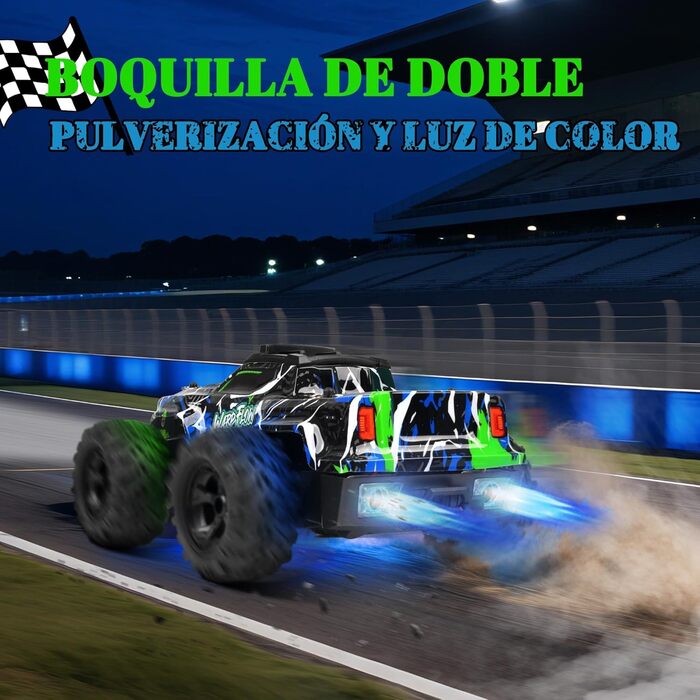 RC Автомобіль 1:18 на радіокеруванні, 25 км/год, LED підсвічування, позашляховик, 2.4 GHz, зелений, з пультом та 2 акумуляторами для хлопчиків від 3 років