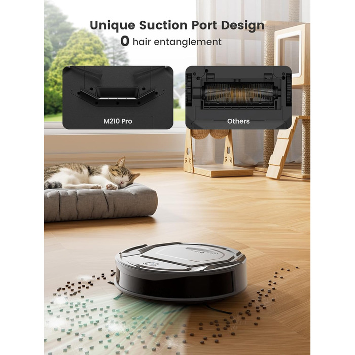 Робот-пилосос LEFANT 2200 Pa з керуванням через додаток, тихий, для тварин та твердих поверхонь (M210P-1)