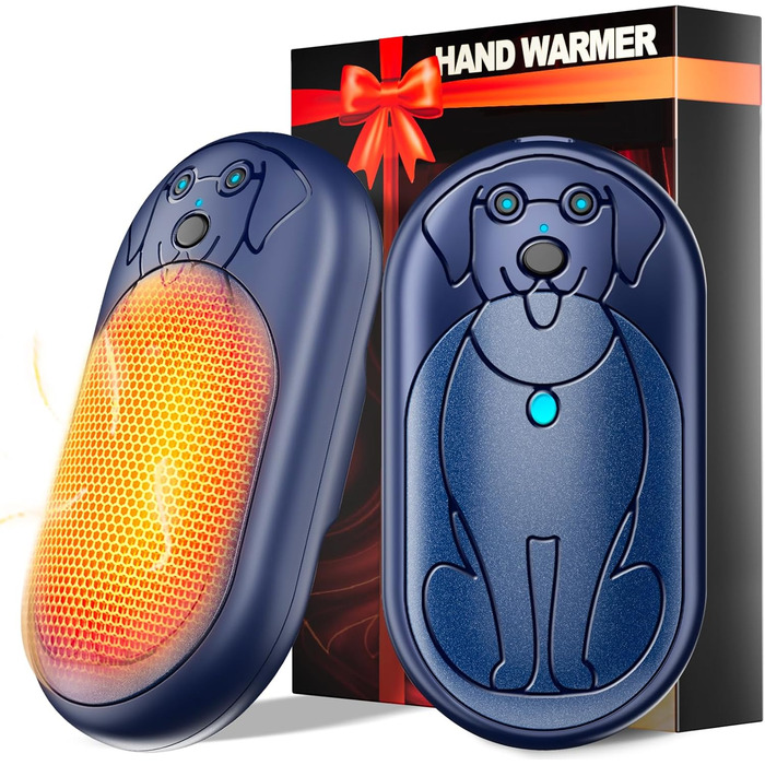 Електричний грієчка для рук Miaton 6000mAh - перезаряджуваний кишеньковий обігрівач для активного відпочинку, кемпінгу, подарунок чоловікам, жінкам, дітям (зелений/блакитний)