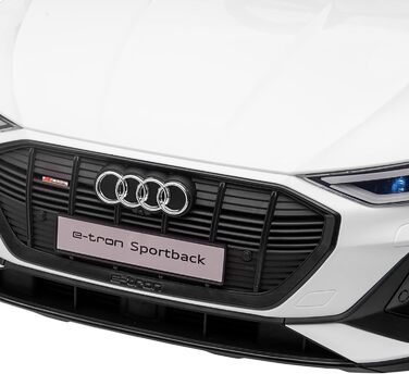 Електромобіль для дітей Audi E-tron HOMCOM 12V з пультом, ременем безпеки, музикою MP3/USB/TF, для дітей 3-5 років, білий