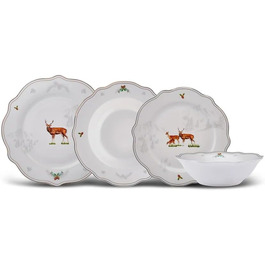 Різдвяний набір посуду Karaca, 6 персон, 24 предмети - Атмосферний посуд для святкових подій та сімейних урочистостей