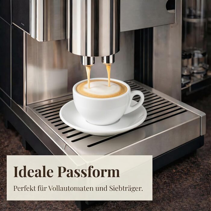 Набір кавових чашок Капучіно, 6 шт. | Білий колір | Італійський стиль | Товстостінні, важкі | Можна мити в посудомийній машині | Подарунковий набір 200 мл