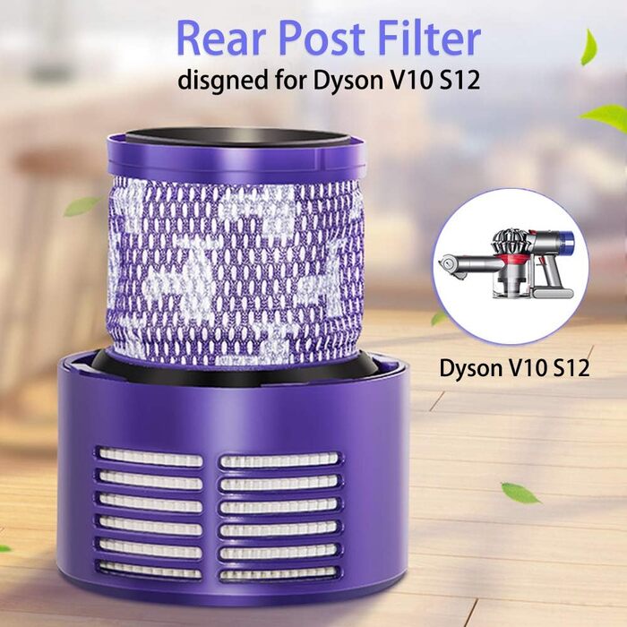 Фільтр Queta для Dyson V7/V8, замінює попередній фільтр і фільтр, включаючи щітку для чищення (2 шт. V10)