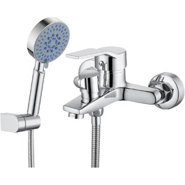 Змішувач для ванни з душем (хром) з 3 режимами, набір для ванної кімнати (Bs102)