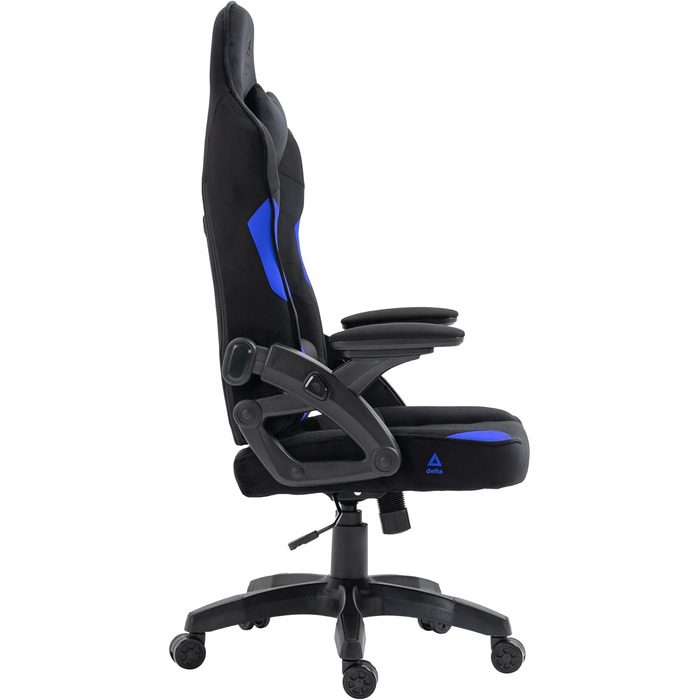 Крісло ігрове KRAKEN CHAIRS, тканинне, ергономічне, для геймерів, чорно-синій, до 130 кг