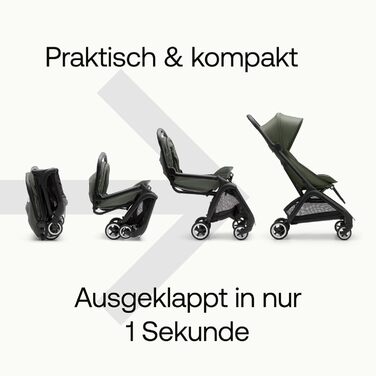 Дитяча коляска Bugaboo Butterfly: ультракомпактна, легка, зручна, для міста, з великим об'ємом багажника, колір Forest Green