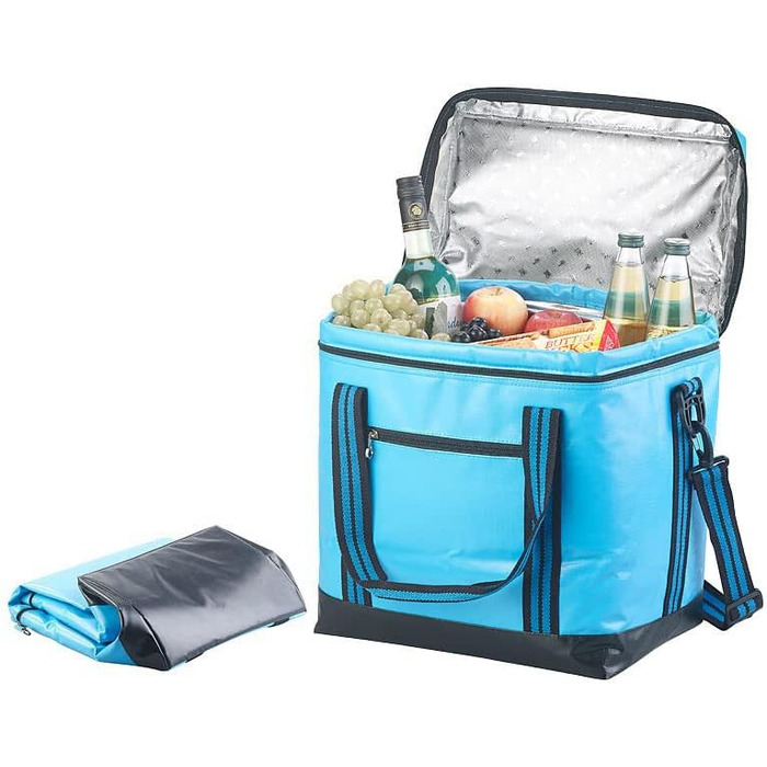 Сумка-холодильник PEARL Flexible складна сумка-холодильник з ручками, водонепроникний брезент для вантажівок, 26 л, набір з 2 шт. (гнучка сумка-холодильник, сумка-холодильник, ізольована, пляшка для води з ручкою для перенесення)