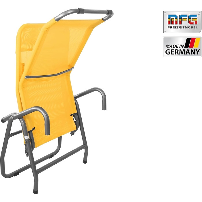 Крісло для відпочинку біля басейну MFG, антрацит/жовтий (3 фути)