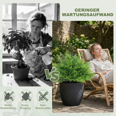 Штучні папороті Бостон, стійкі до УФ-випромінювання, штучні рослини на стеблах, набір з 2 шт., 60 см для саду, тераси