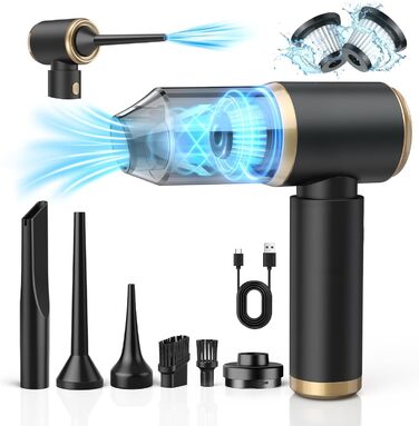 Акумуляторний ручний пилосос для авто та дому 4 в 1, потужність 15000Па, безмішковий з мийним HEPA-фільтром, модель B3