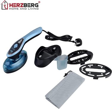 Портативна парова праска Herzberg Valer's Steam Explorer Wireless Vapor Drop Vaming Dry 3-T Steam 2 в 1 HG8056, пластикова