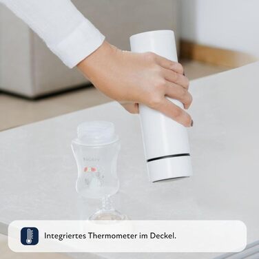 Nuby RapidCool™ - Готувальник дитячої суміші за 2 хвилини, з дозатором, ізотермічною пляшкою та цифровим дисплеєм - Ідеально для подорожей