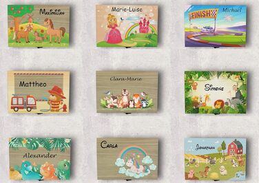 Набір дитячого посуду Kinderbesteck з гравіюванням 'Друзі лісу', 4 шт. з іменем, з нержавіючої сталі