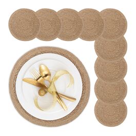 Набір столових приладів Relaxdays (10 предметів) з рогозу