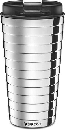 Термокружка Nespresso Touch з нержавіючої сталі, 345 мл, ізольована, витримує протікання