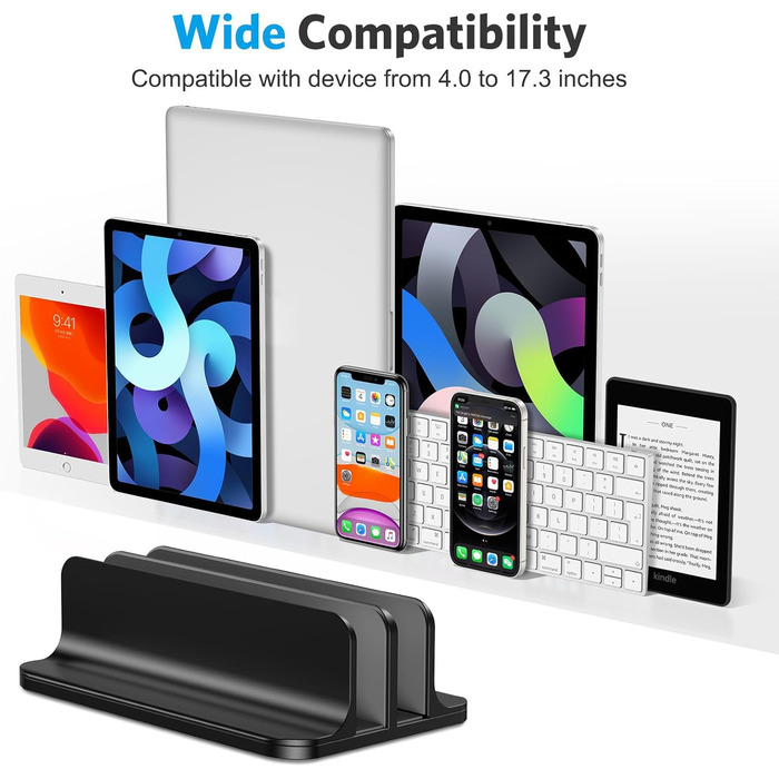 Підставка для ноутбука OMOTON: регульована, чорна, до 17.3 дюйма | MacBook Air/Pro