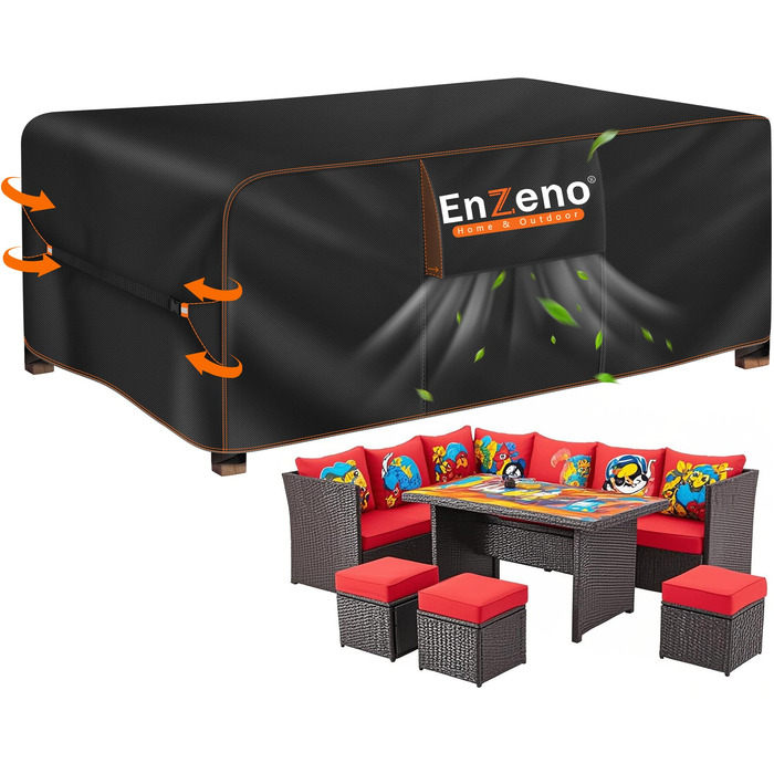 Водонепроникний чохол для садово-патіо меблів Enzeno, 250x210x90 см (242x182x100 см)