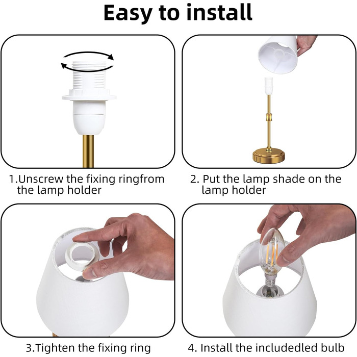 Настільна лампа Totofac 2 шт. з торшером, сенсорне керування, 3 рівні яскравості, тепле біле світло, LED, сучасний дизайн, ручна робота, для спальні, вітальні, офісу