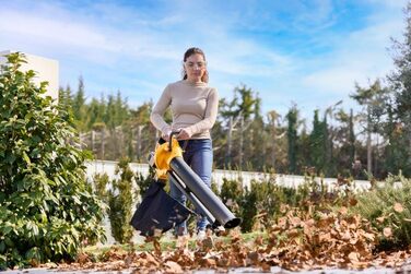 STIGA VS 100e: Акумуляторний пилосос-подрібнювач-дугун, 2 x 20V акумулятори, 45л контейнер, 3-в-1 для листя та сміття, з зарядним пристроєм