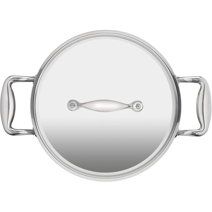 Каструля Lagostina ACCADEMIA LAGOFUSION з нержавіючої сталі, 24 см (6,7 л) з кришкою, для всіх типів плит (в т.ч. індукційних), з прикріпленою ручкою, Італія, гарантія 25 років