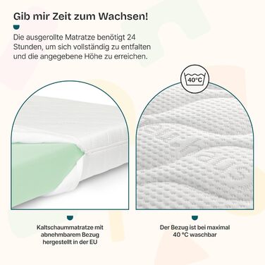 Дитяче ліжко Treviolo від en.casa: ліжко-хала з захистом від падіння, монтайсорі, з ламелями, з сосни, біле
