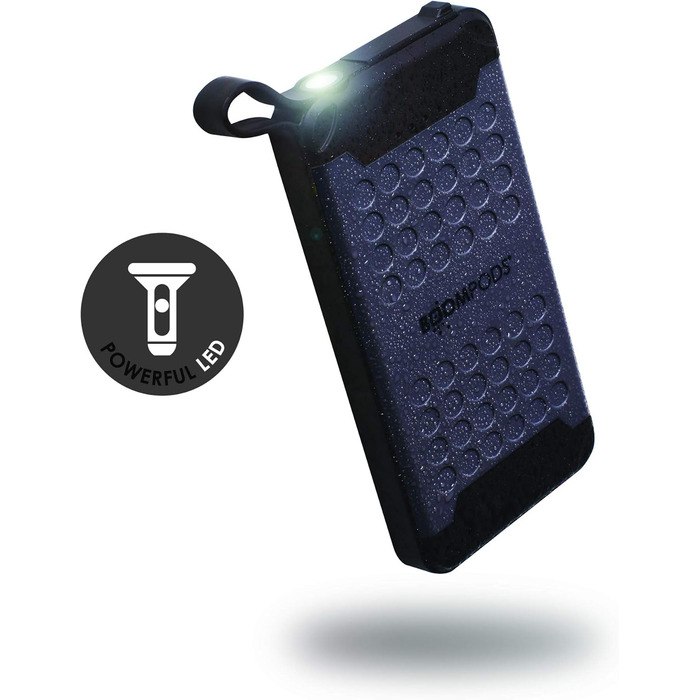 Бумподи Powerboom X10 Power Bank 10000mAh - водонепроникний, швидка зарядка, легкий, для вулиці, ліхтарик