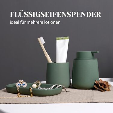 Набір для ванної кімнати блакитного кольору, керамічний аксесуар 3 шт., декоративний набір мильниць, стаканчика для зубної пасти та підставки для прикрас, підходить для ванної, умивальника, готелю