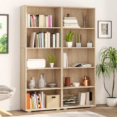 Книжкова шафа Vela Oak 5 відділень