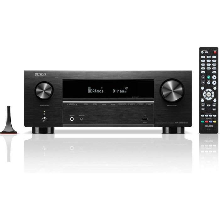 Ресивер Denon AVR-X2800H 7.2, Dolby Atmos, DTSX, 8K HDMI, Bluetooth, WLAN, AirPlay 2, Alexa, чорний