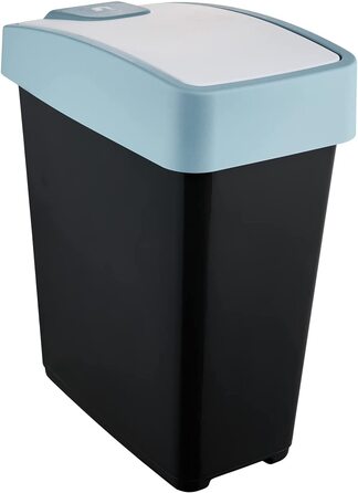 Контейнер для відходів преміум-класу keeeper з відкидною кришкою, м'який на дотик, магнієвий, графітово-сірий (25 л, скандинавський синій)