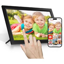 Frameo WiFi Цифровий фоторамка, 32GB, сенсорний екран, Smart Cloud, автоповорот, подарунок (15.6 дюйми)