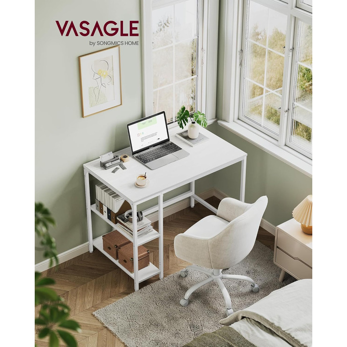 Стол письмовий VASAGLE 100x50x76 см, комп'ютерний, для офісу/дому, вінтажний стиль, коричнево-чорний