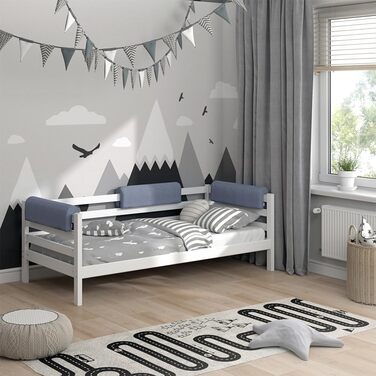 Захисний бортик для ліжечка Bettumrandung 70x20 см сірий, універсальний, для безпеки малюка