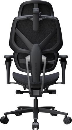 Ігровий крісло ThunderX3 Flex Pro Loft сірого кольору | Ергономічне офісне крісло з тканинною оббивкою, регулювання 19D, 5D підлокітники, механізм SYNC6, дихаюча тканина, для офісу та геймінгу