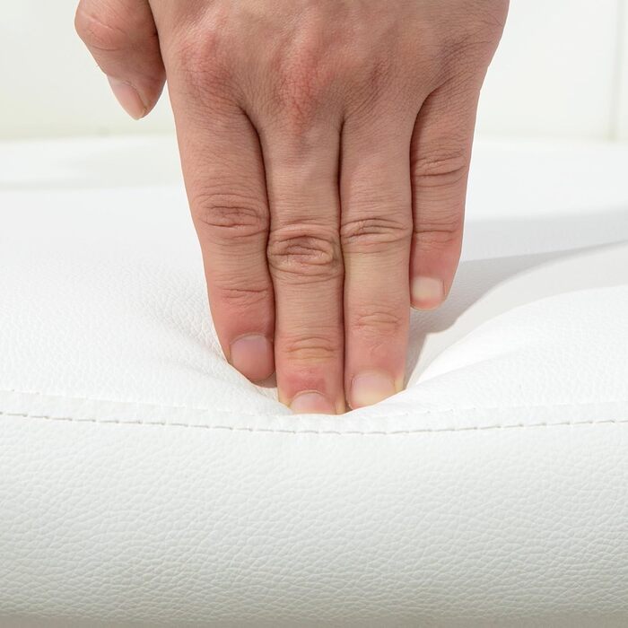 Крісло Vinsetto для дому та офісу: регульоване, обертове, з штучною шкірою, до 120 кг, біле