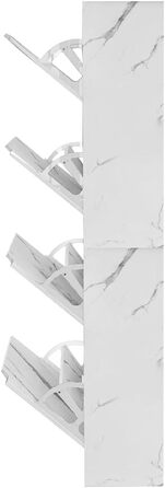 Стелаж для взуття BAKAJI з МДФ, 4 дверцята, компактний, 63x24x150 см, зелений та дуб