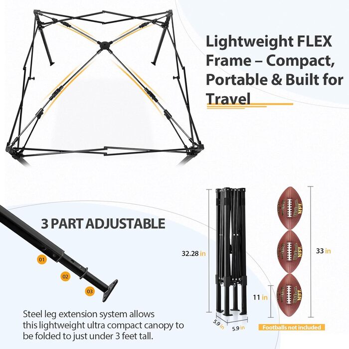 Розкладана переодягальня EAGLE PEAK Flex Ultra Compact - 1.2x1.2 м, біла. Ідеально для басейну, фотосесій та кемпінгу