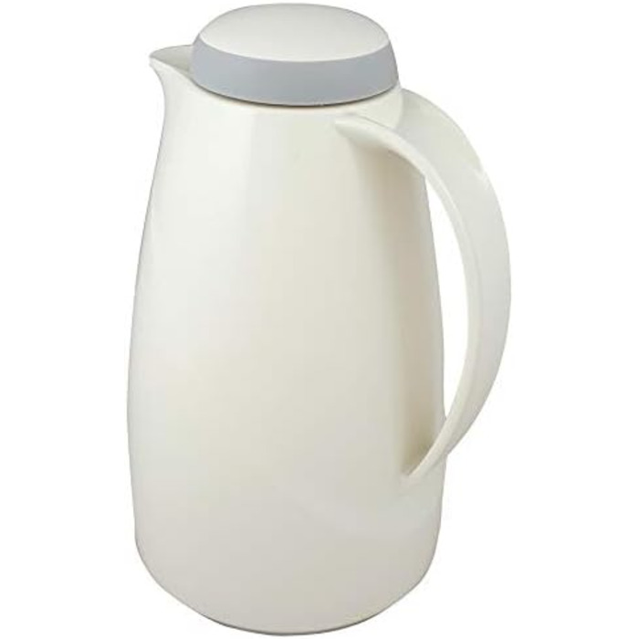 Термос Helios Wave, 1,5 л, пластик, білий, з кришкою-гвинтом, придатний для миття в посудомийній машині