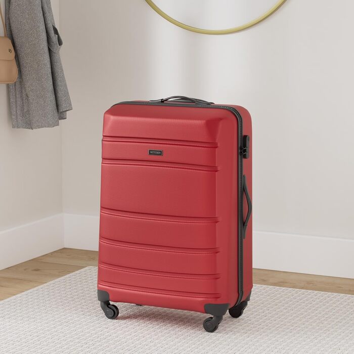 Валіза на колесах WITTCHEN Globe Line, ручна поклажа, ABS, кодовий замок, 25 x 33 x 33 x 16,5 см, червоний (Lufthansa/Eurowings/Ryanair/Condor/Discover Airlines)