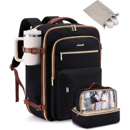 LOVEVOOK Рюкзак для ручної поклажі, 40L, чорний: для ноутбука 17.3