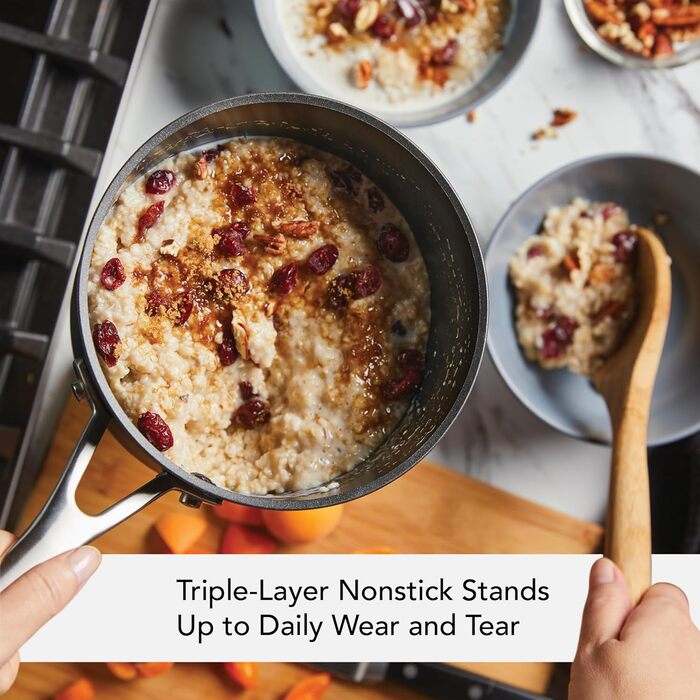 Сковорода-гриль KitchenAid з виливом, хард-анодована, з антипригарним покриттям, квадратна, 29 см, матовий чорний (3 літри)