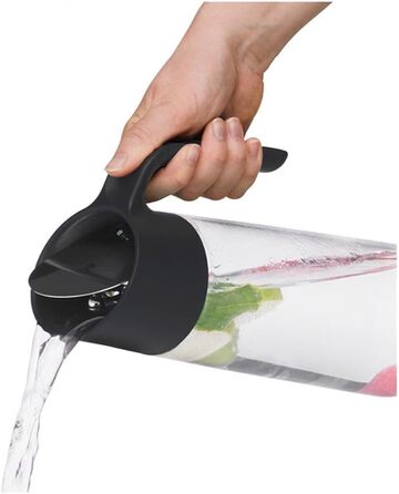 Скляна карафка WMF Basic з кришкою, 1 л (скляна, з силіконовим кришкою, CloseUp)