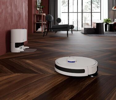 Робот-пилосос AEG AR71UW2SW з функцією миття, WiFi, LiDAR, автоматичною станцією очищення, потужність 4000 Па, 14,4 В, до 175 хв, до 140 м², бак 0,28 л, білий