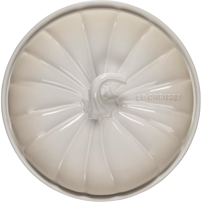 Кокотниця Le Creuset Figurale Kürbis, емальоване чавун, 4 л, білий з мідним ручками (для випічки, безе)