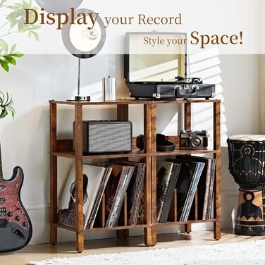 Столик для принтера LELELINKY на колесах, 2-ярусний мобільний стенд, коричневий (52,5 x 40 x 36 см)