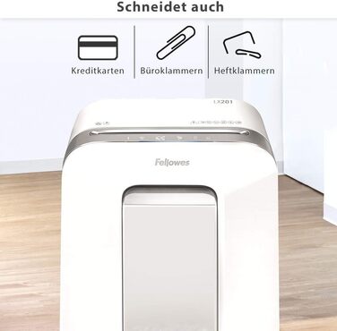 Шредер Fellowes Microcut P5: знищення 2000+ частинок/A4, 10 листів, Powershred 10M, для офісу/дому, 19л контейнер, захист від несанкціонованого доступу