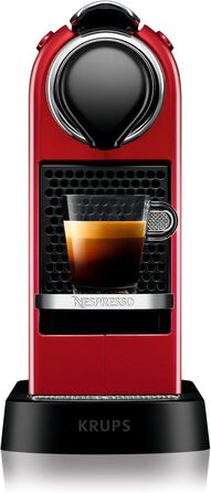 Еспресо-машина Nespresso Krups Citiz XN741B (червона), 1260 Вт, 1 л резервуар для води, автоматичне відключення