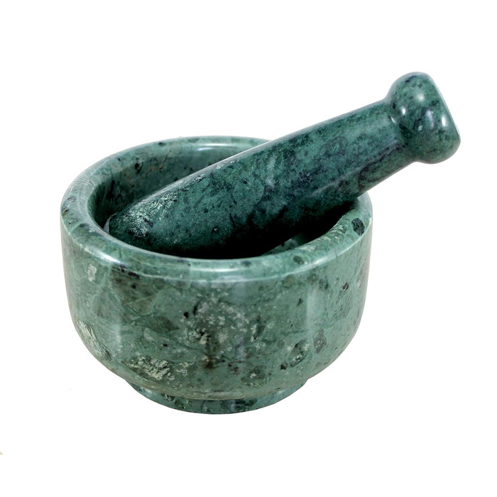 Набір ступки та пестика з натурального мармуру KLEO (15,2 см) - білий, для спецій, ліків, картопляного пюре