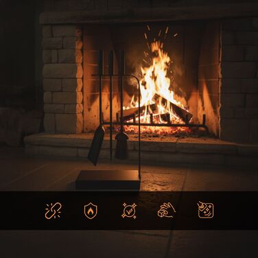 Набір для каміну Relaxdays (4 шт.)